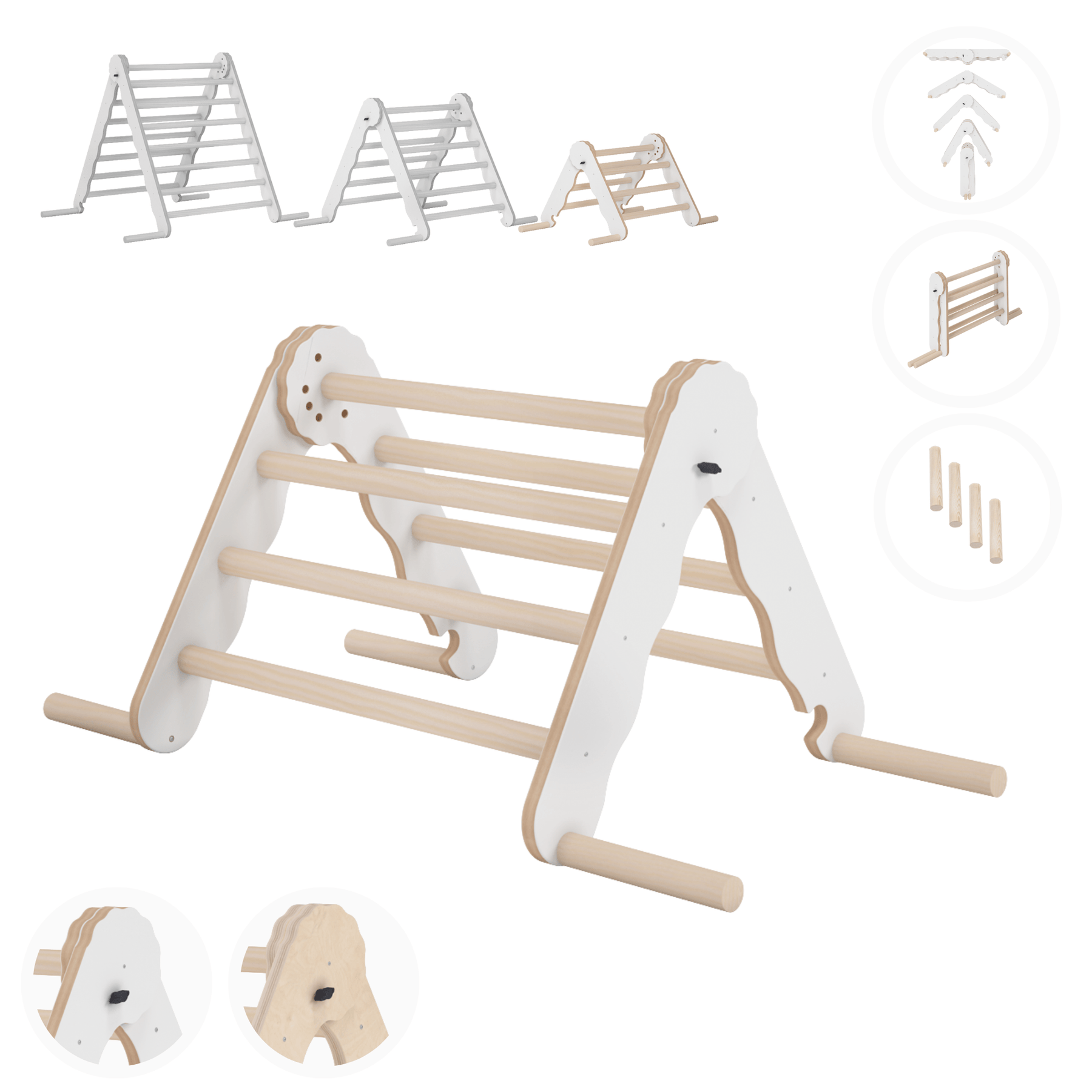 Triangle de Pikler bois - jouet de motricité intérieur enfant MAMOI