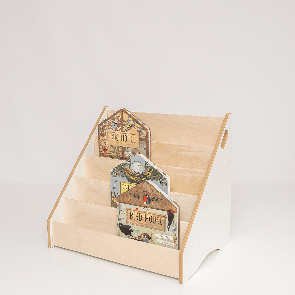 Bibliothèque enfant MAMOI Maxi – 5 tiroirs, bois naturel, 52×37×47 cm