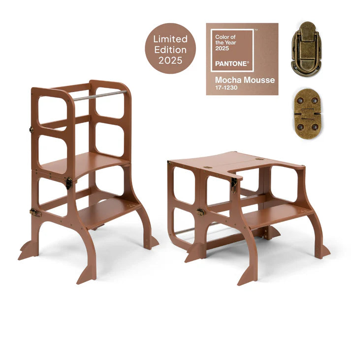 STEP’n’SIT • Tour d’apprentissage convertible 2-en-1 (tour + table)