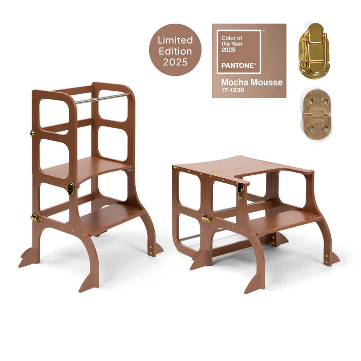 STEP’n’SIT • Tour d’apprentissage convertible 2-en-1 (tour + table)