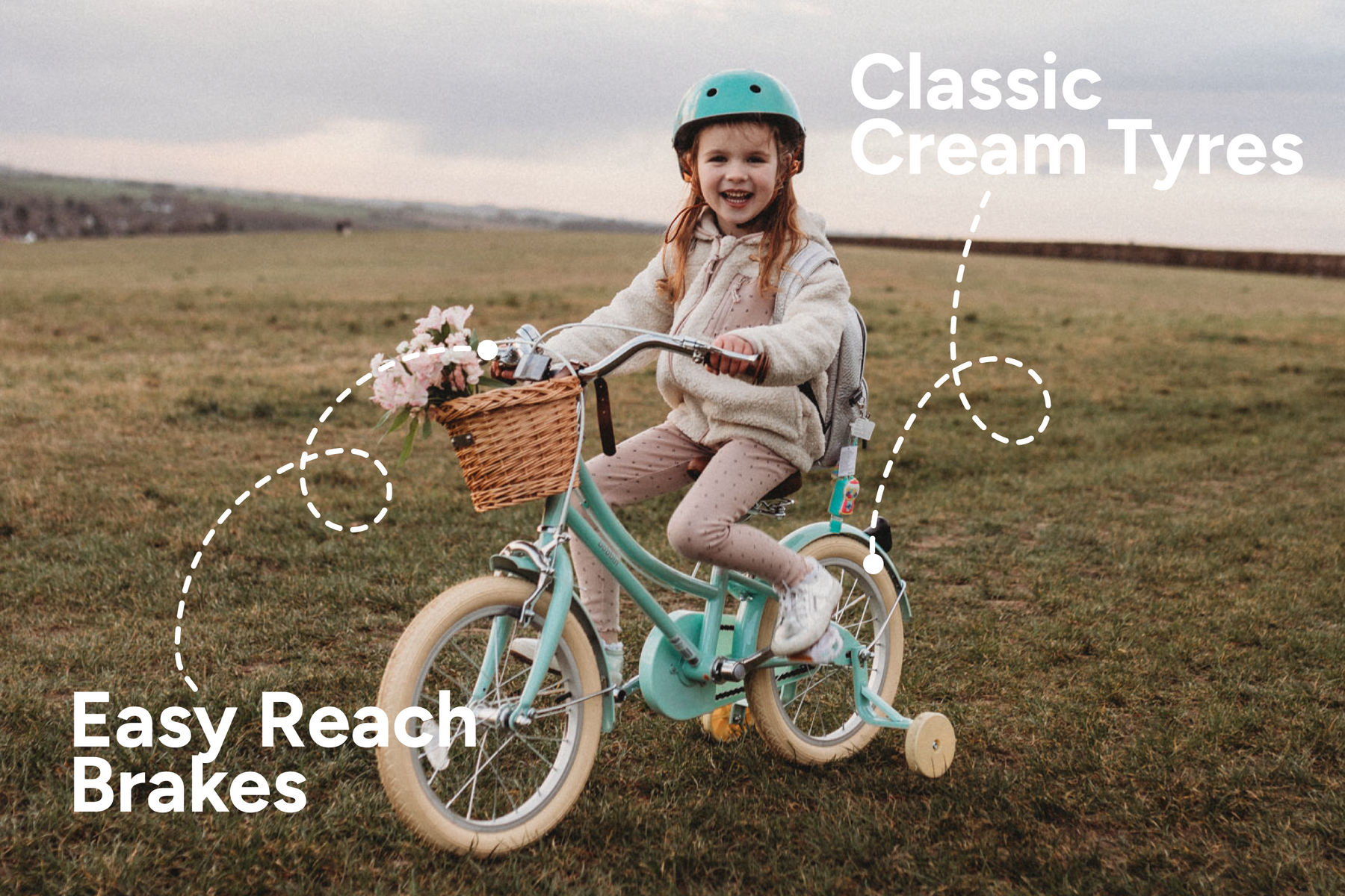 Vélo enfants d'apprentissage 4-6 ans 16" Gingersnap