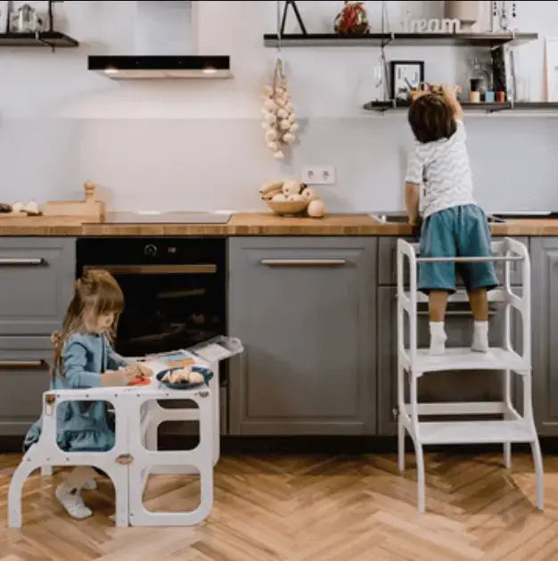 STEP’n’SIT • Tour d’apprentissage convertible 2-en-1 (tour + table)