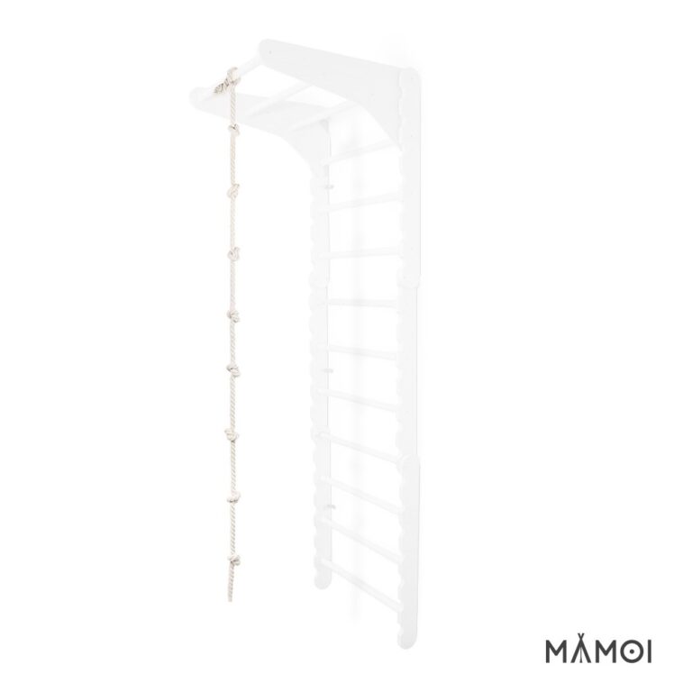 Corde d’escalade enfant MAMOI – 245 cm coton 100 % éco, sans métal, charge 50 kg