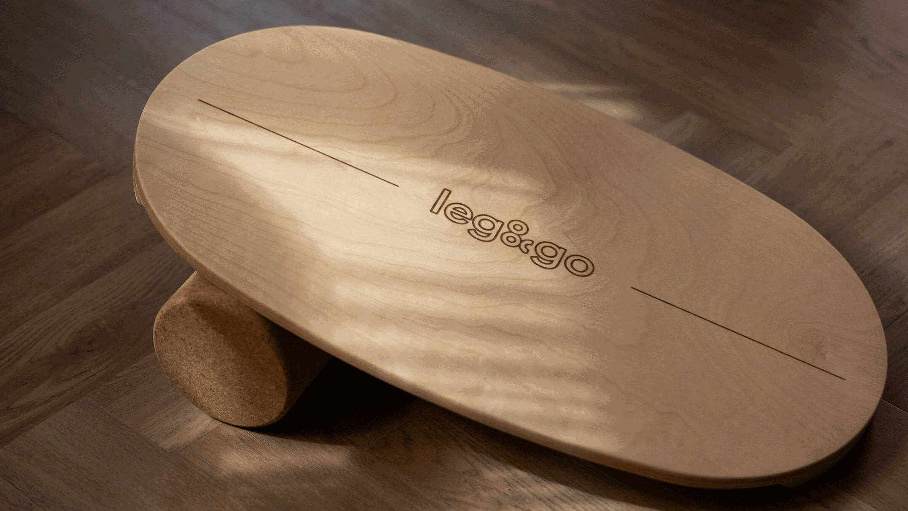 Planche d'Équilibre avec Rouleau en Liège