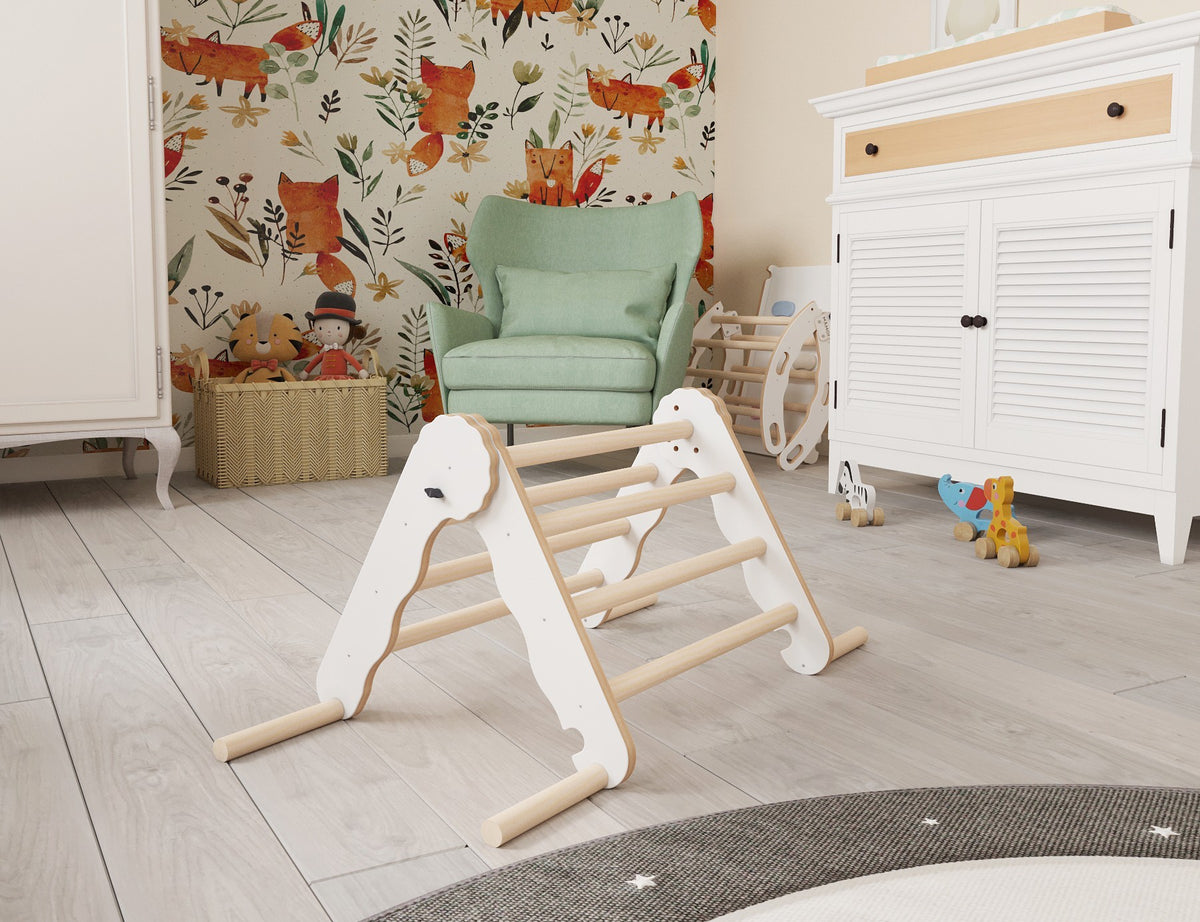 Triangle de Pikler bois - jouet de motricité intérieur enfant MAMOI