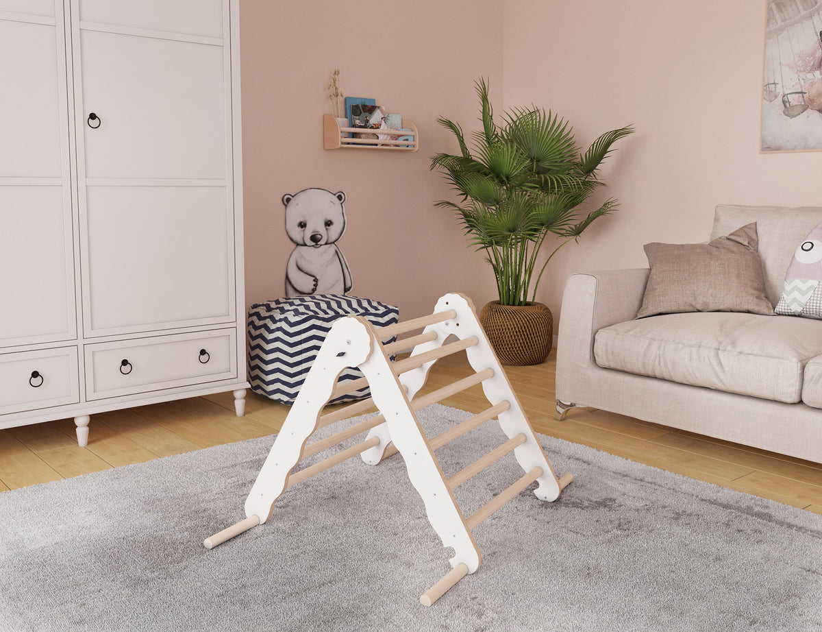 Triangle de Pikler bois - jouet de motricité intérieur enfant MAMOI