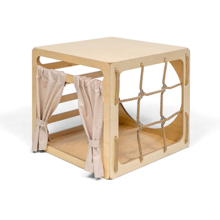 Cube d’escalade & cabane de jeu modulable en bois CUBITRI