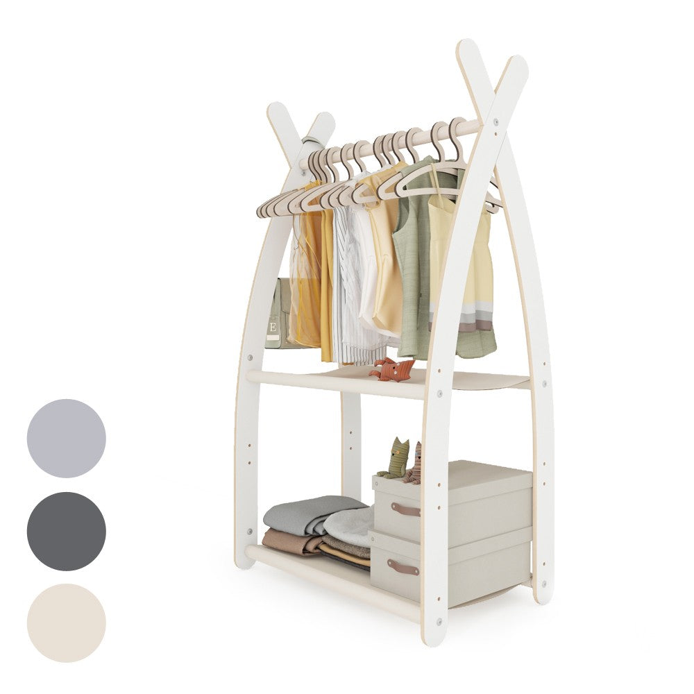 Portant chambre enfant MAMOI en bois blanc 53×32×95 cm