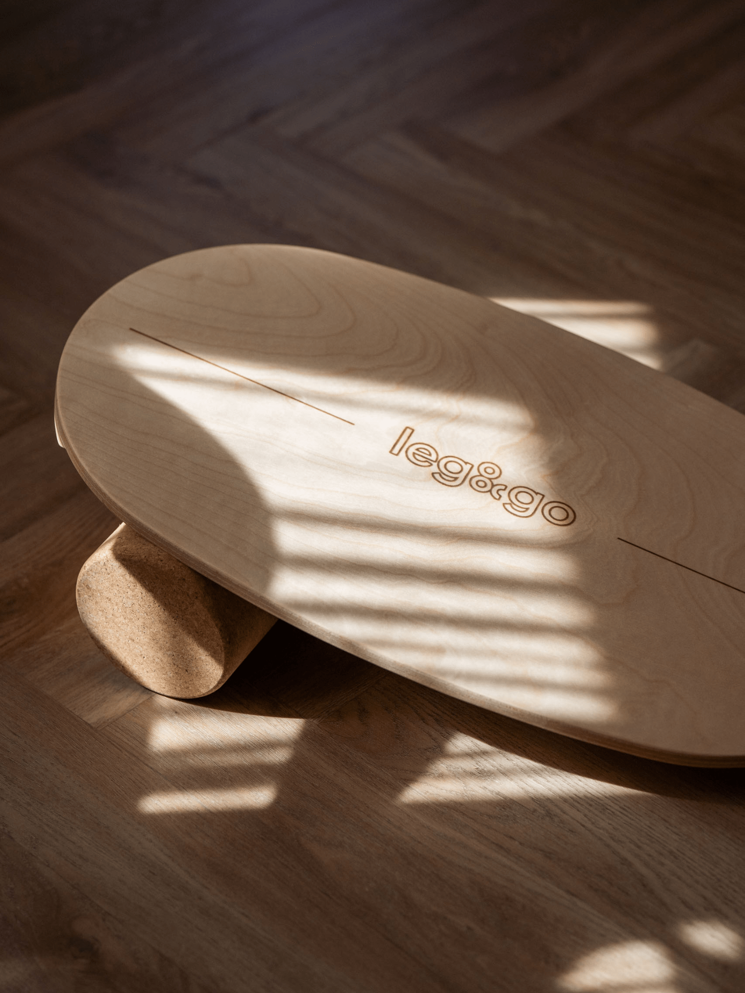 Planche d'Équilibre avec Rouleau en Liège