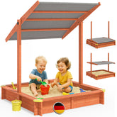 Bac à sable Sami 120x120 cm en bois avec toit UV50
