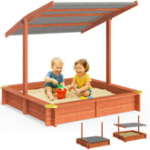 Bac à sable Max 140x140 cm en bois avec toit UV50
