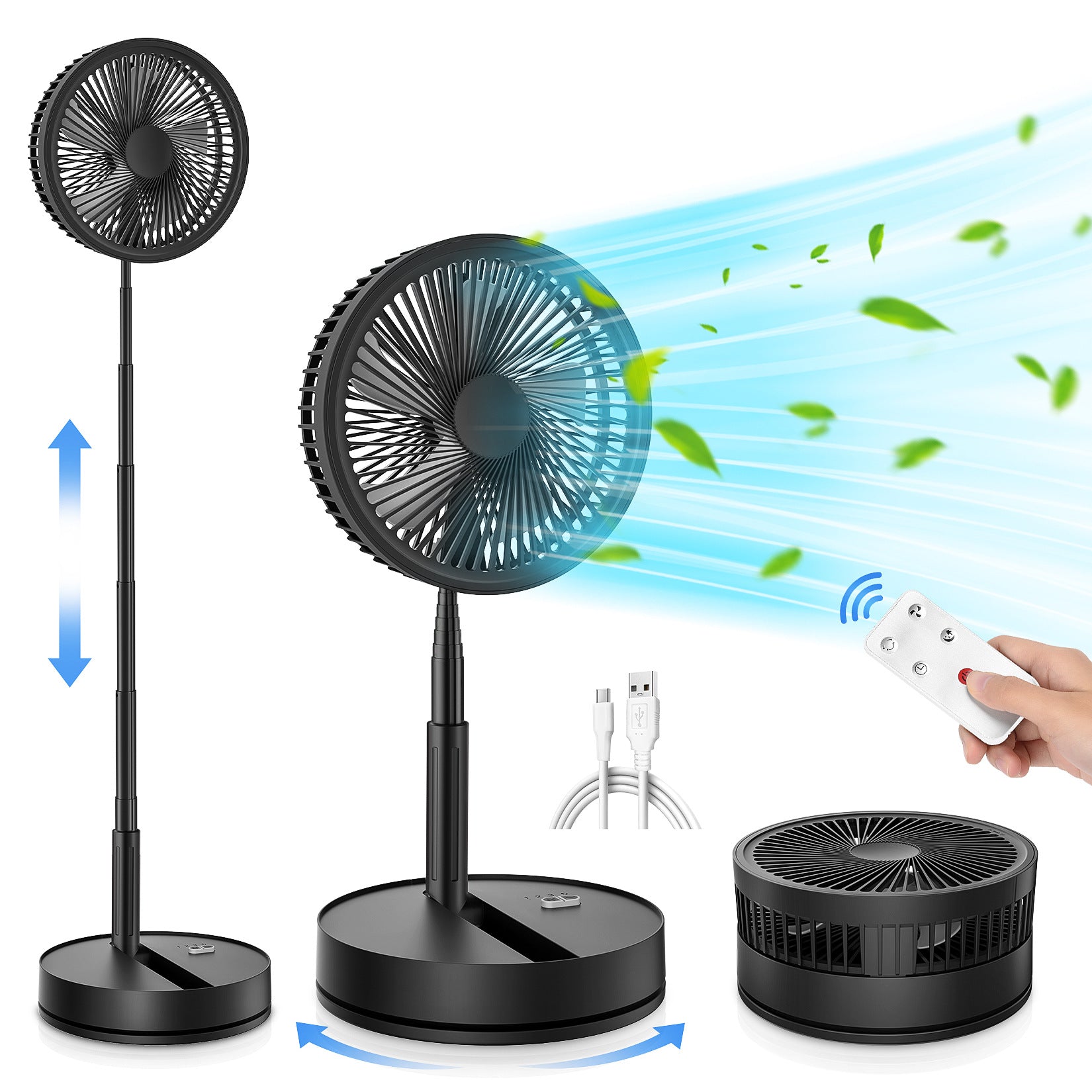 Ventilateur Pliable et Rechargeable Sans Fil