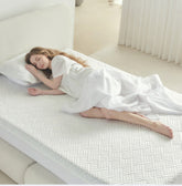 Surmatelas rafraîchissant 140 x 200 cm avec 2 taies d'oreiller