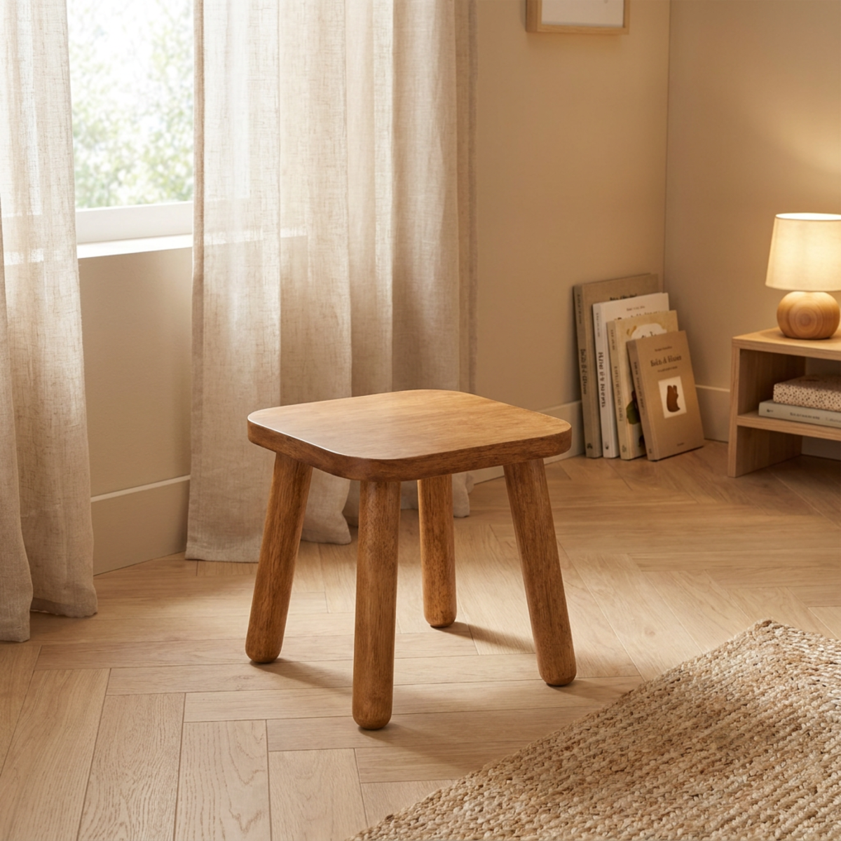 Tabouret en Bois Massif