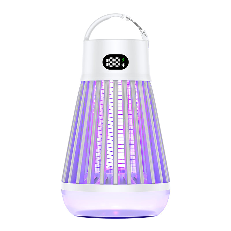 Lampe Anti-Moustiques Rechargeable 2-en-1 Piège UV & Lampe de Camping