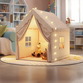 Tente de jeu enfants beige