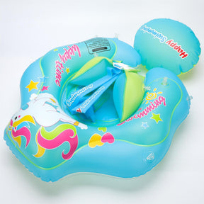 Bouée bébé Anti‑UV avec pare‑soleil amovible – modèle Licorne