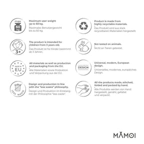 Chaise suspendue sensorielle MAMOI – Cocoon en coton éco & kit de suspension