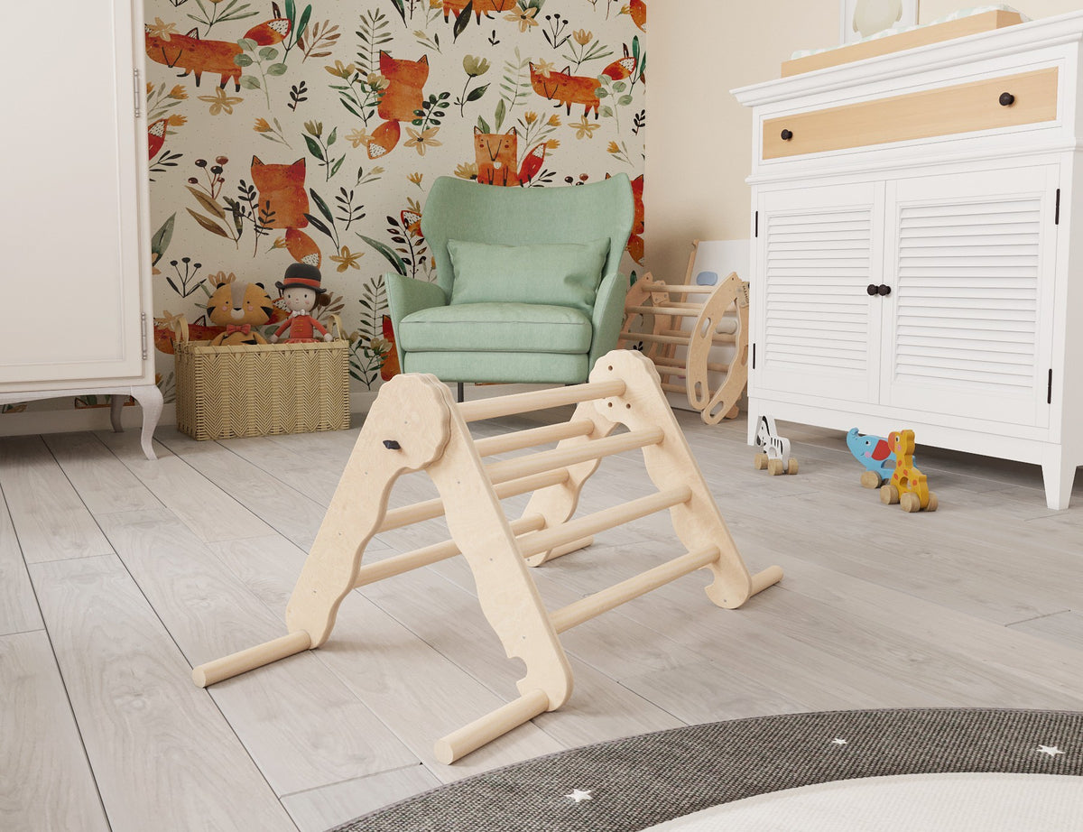 Triangle de Pikler bois - jouet de motricité intérieur enfant MAMOI