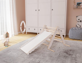 Triangle de Pikler et rampe bois - jouet de motricité intérieur enfant MAMOI