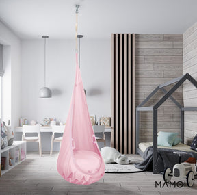 Chaise suspendue sensorielle MAMOI – Cocoon en coton éco & kit de suspension