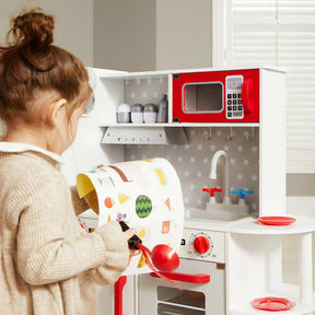 Cuisine pour enfants en bois 91 × 33 × 86/92 cm avec 38 accessoires