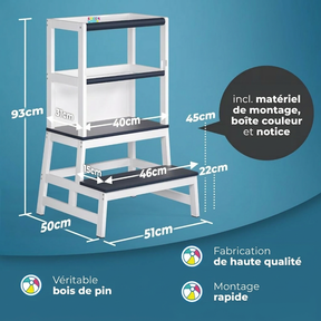 Tour d'apprentissage Barn Montessori 93 × 51 × 50 cm