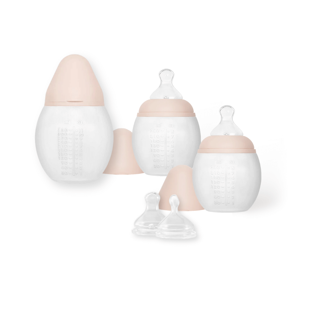 Coffret 2ème âge Biberons x2 240ML et x1 330ML + 1 lot de 2 tétines débit rapide (L) Élhée - Baby Bottles par Élhée
