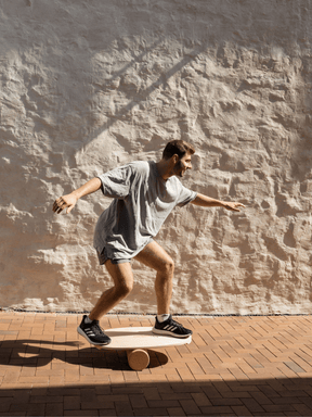 Planche d'Équilibre avec Rouleau en Liège