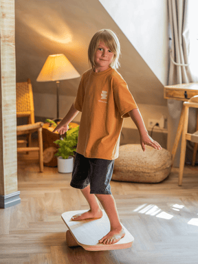 Planche d'Équilibre avec Rouleau en Liège