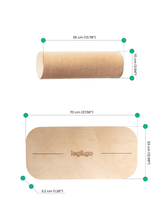 Planche d'Équilibre avec Rouleau en Liège