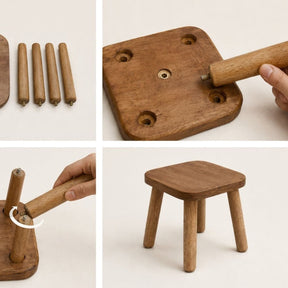 Tabouret en Bois Massif