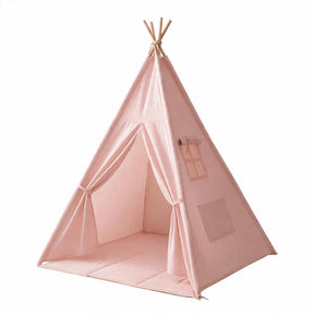 Tipi enfant avec tapis et guirlandes