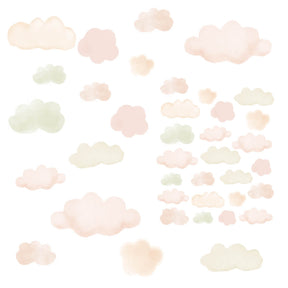 Sticker nuages beiges Pastelowe Love - Wallpapers par Pastelowe Love